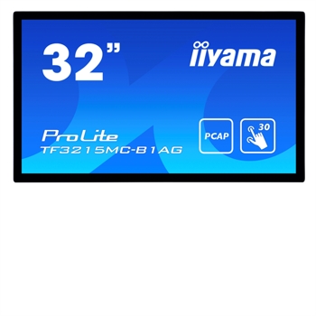 Iiyama 32" PCAP Anti-glare Touchskærm med 30 punkt touch - Capacitive